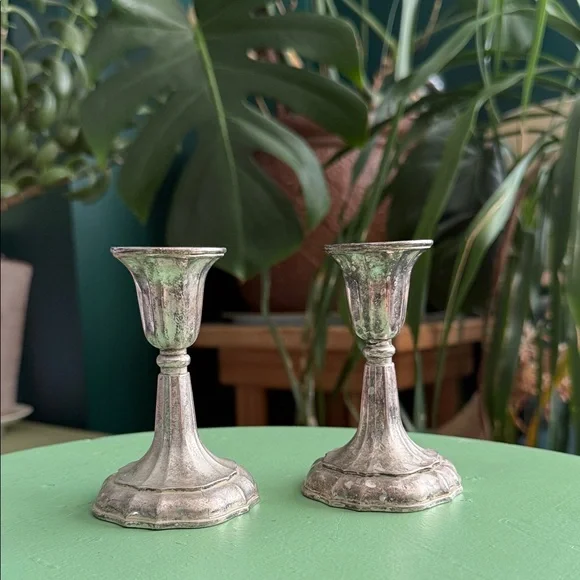 Princess House Silverplated Candlesticks - Picture 1 of 4